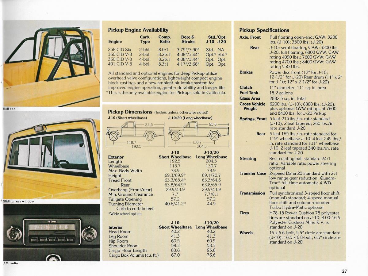 מפרט טכני גיפ פיקאפ