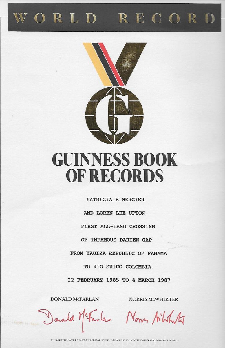 שיא גינס החצייה הראשונה ברכב של ה-Darien Gap.